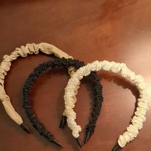 Target Scrunchie Headbands - Black, Cream, Tan